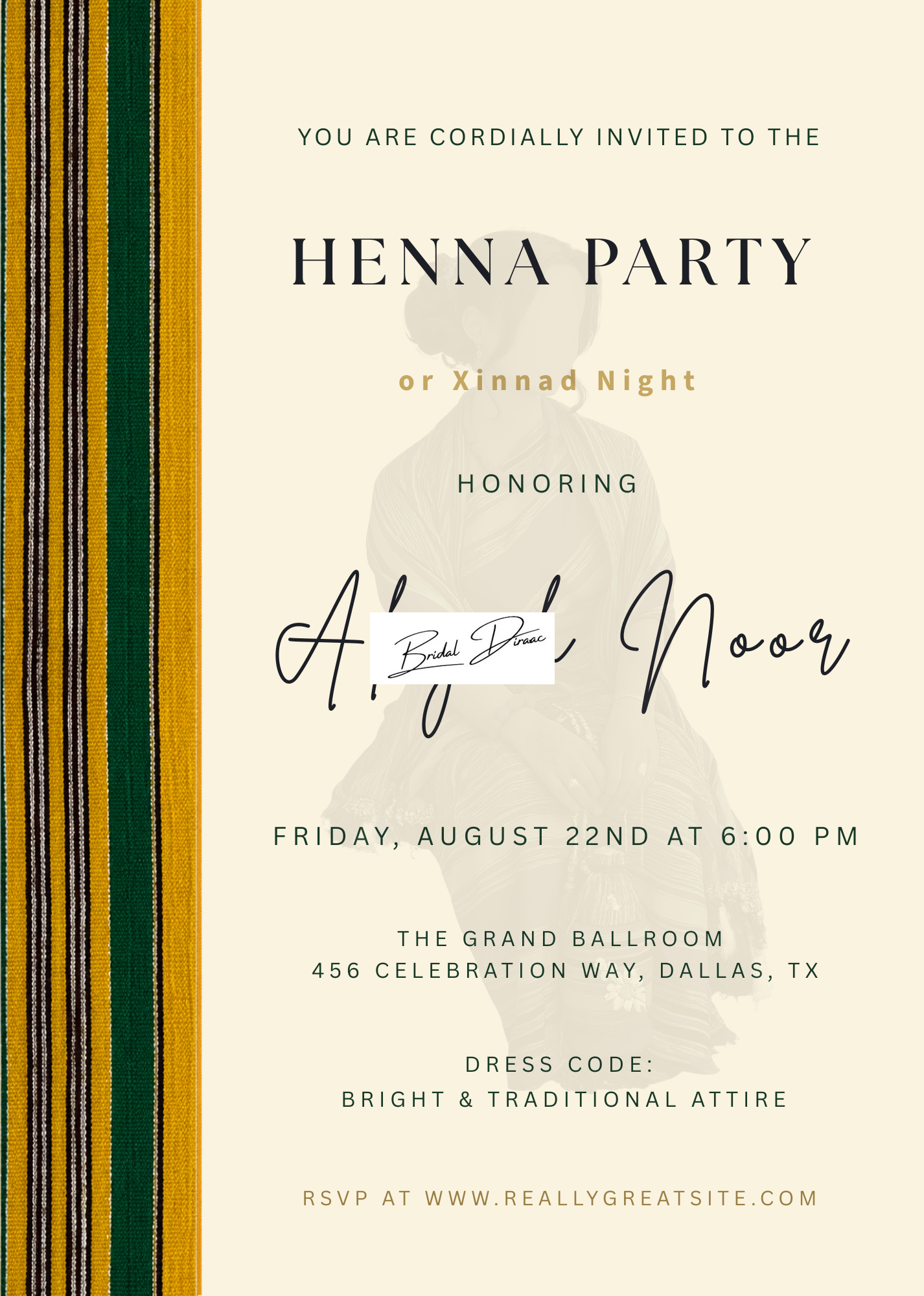 Custom Henna Party & Xinnad Night Digital Invitation