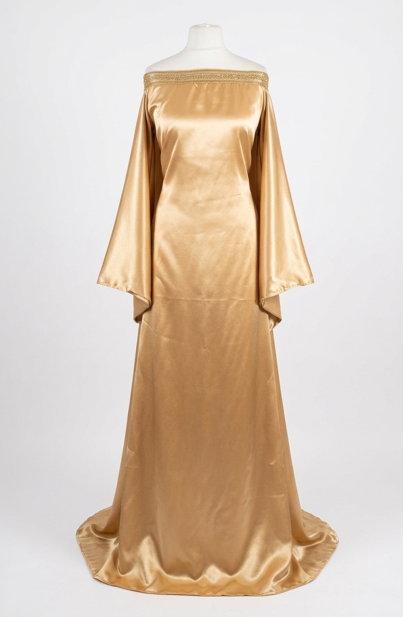 Off-The-Shoulder Bridesmaid Dirac with Inbuilt Waist Belt