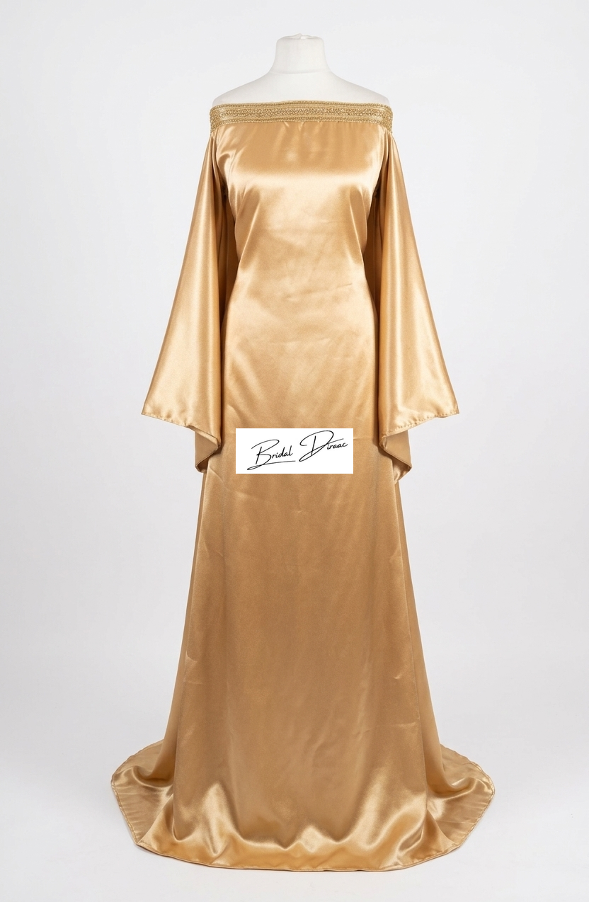 Off-The-Shoulder Bridesmaid Dirac with Inbuilt Waist Belt